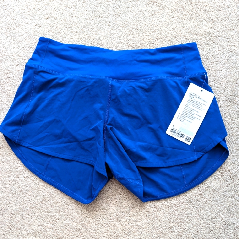 Lululemon speed up mid rise lined 4"